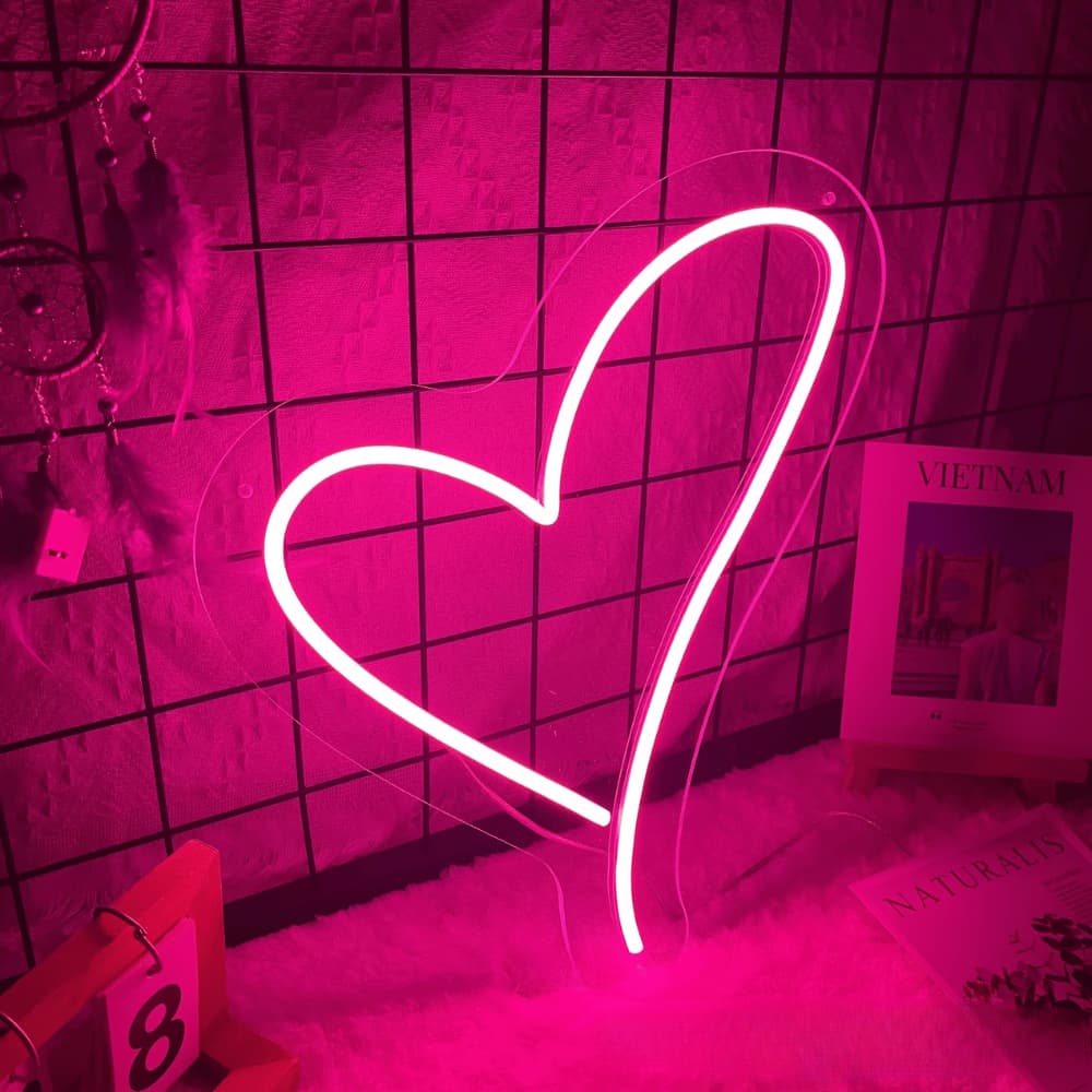Néon Coeur Éclatant