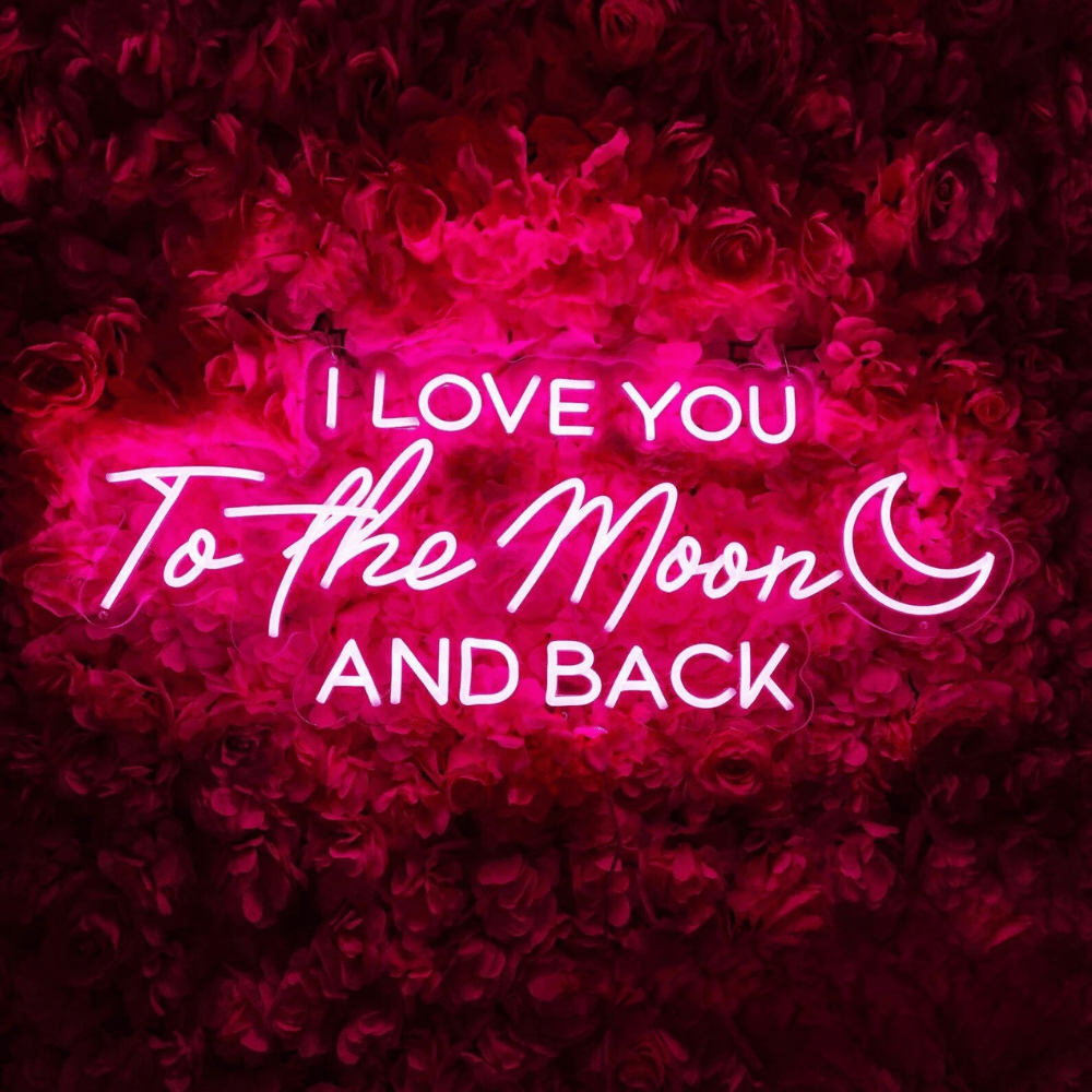 Néon LED Moon and Back Love