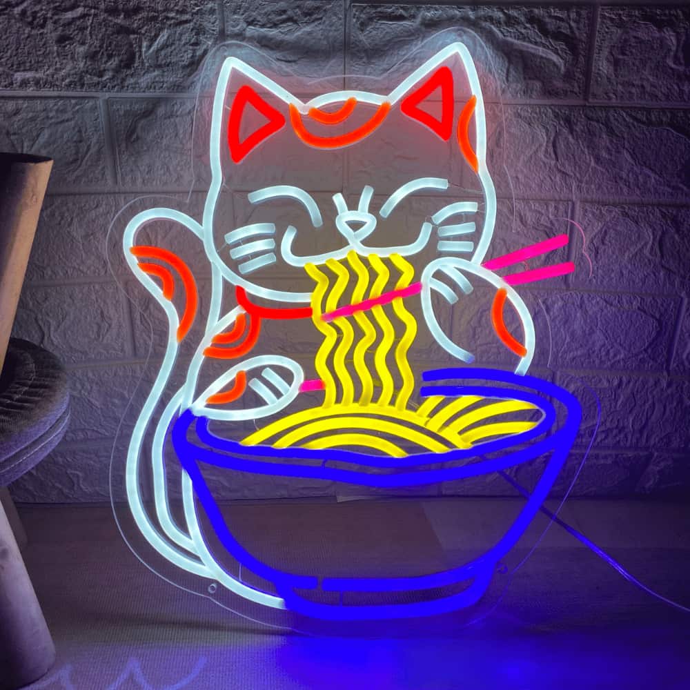 Néon Lucky Cat Ramen
