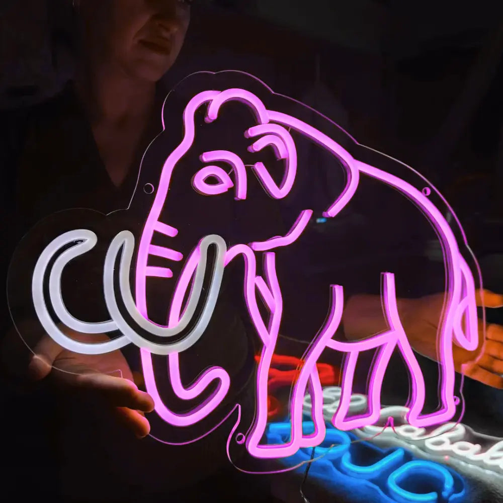 Néon LED Elephant Glow
