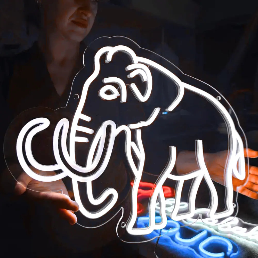Néon LED Elephant Glow
