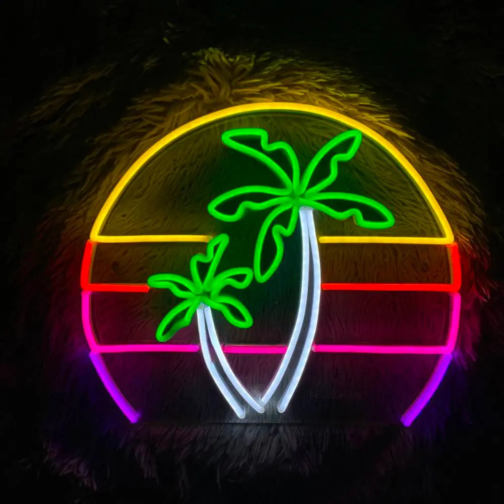 Néon luminoso Double Palmier