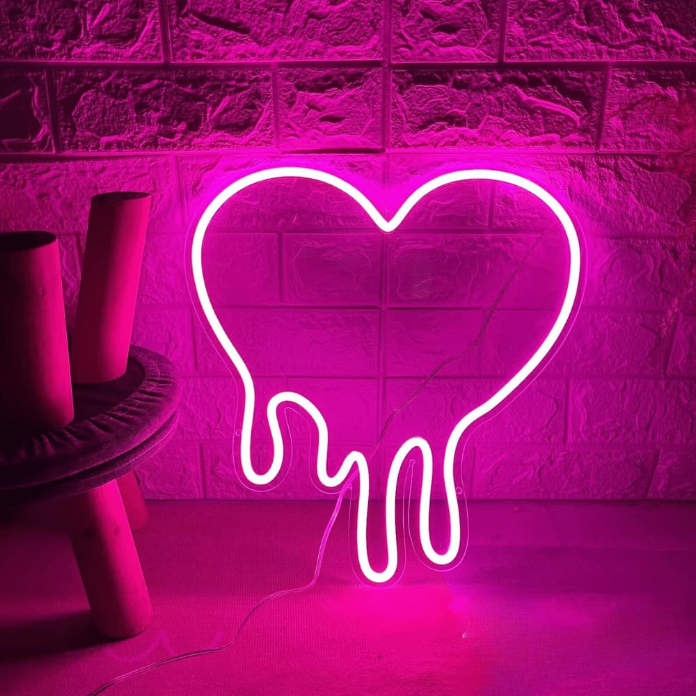 Néon LED Amour Rose
