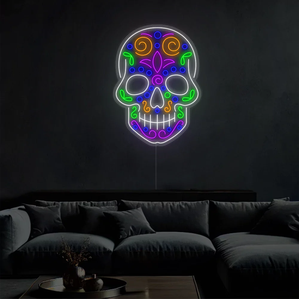 Néon LED Tête de Mort Mexicaine - NeonGlow™ Iconic Skull