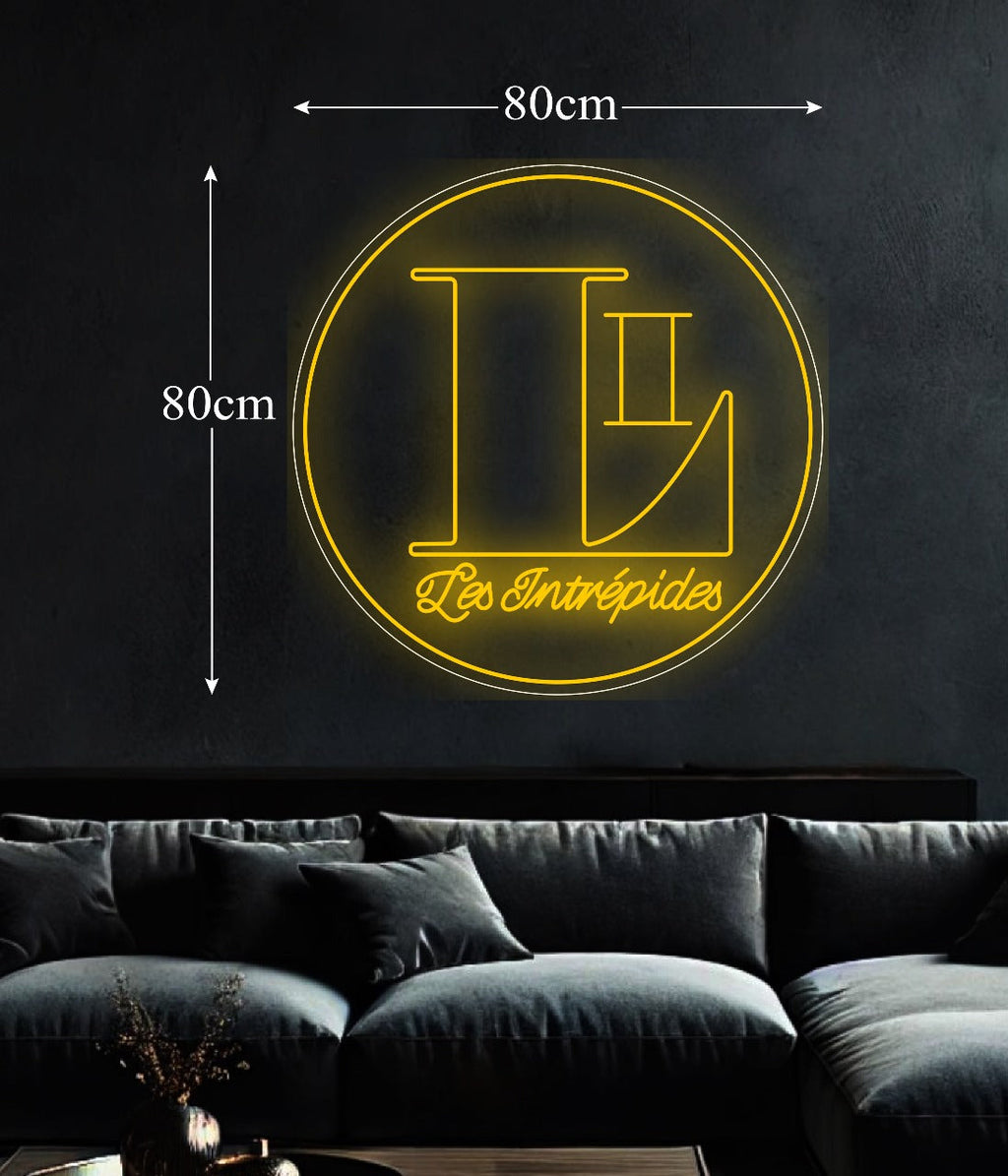 Néons personnalisés Audacieux x2 (jaune + orange)
