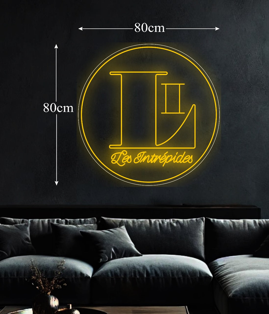 Néons personnalisés Audacieux x2 (jaune + orange)
