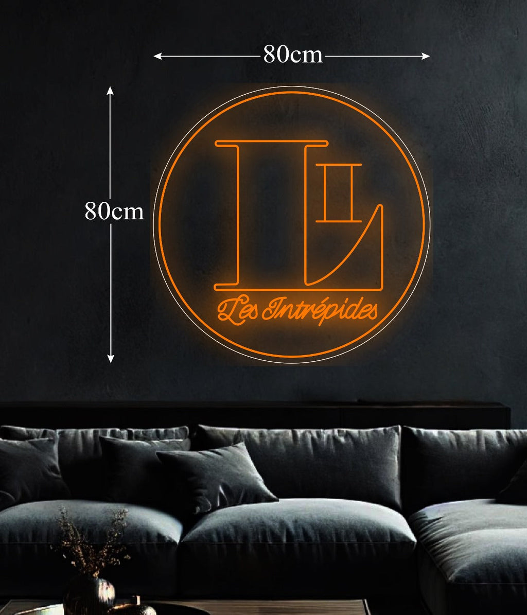 Néons personnalisés Audacieux x2 (jaune + orange)