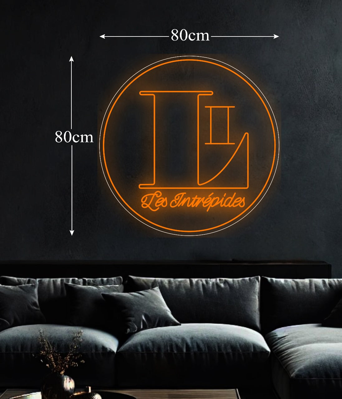 Néons personnalisés Audacieux x2 (jaune + orange)