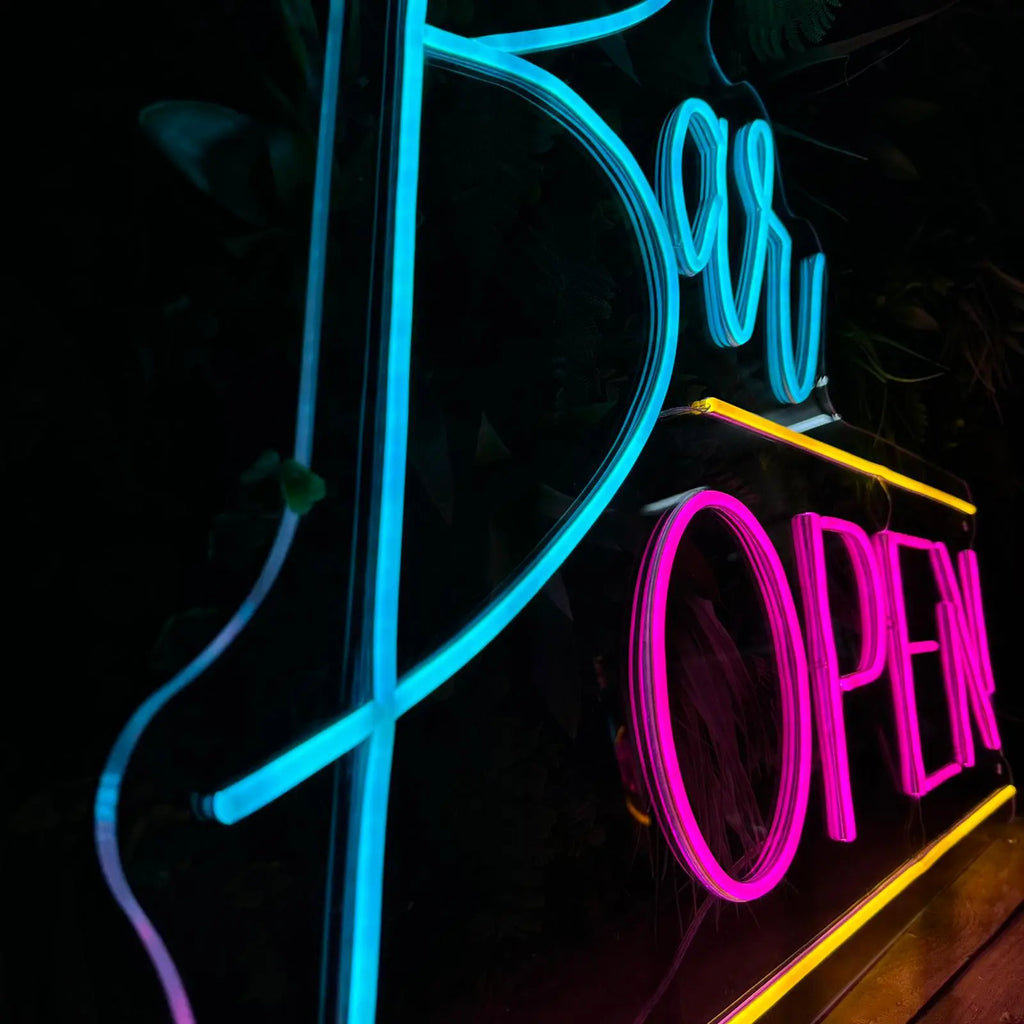 Néon LED Bar Lounge Ouvert