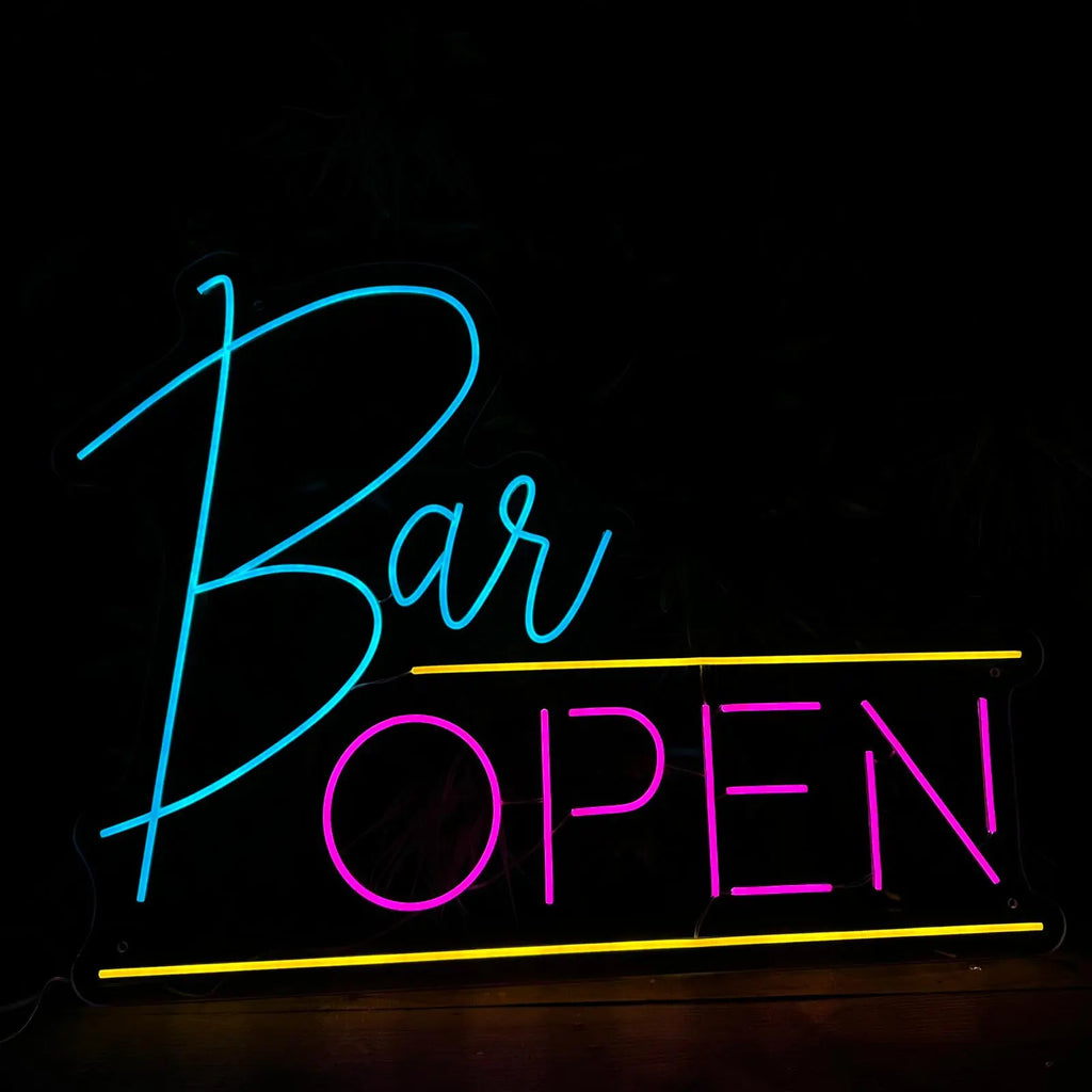 Néon LED Bar Lounge Ouvert