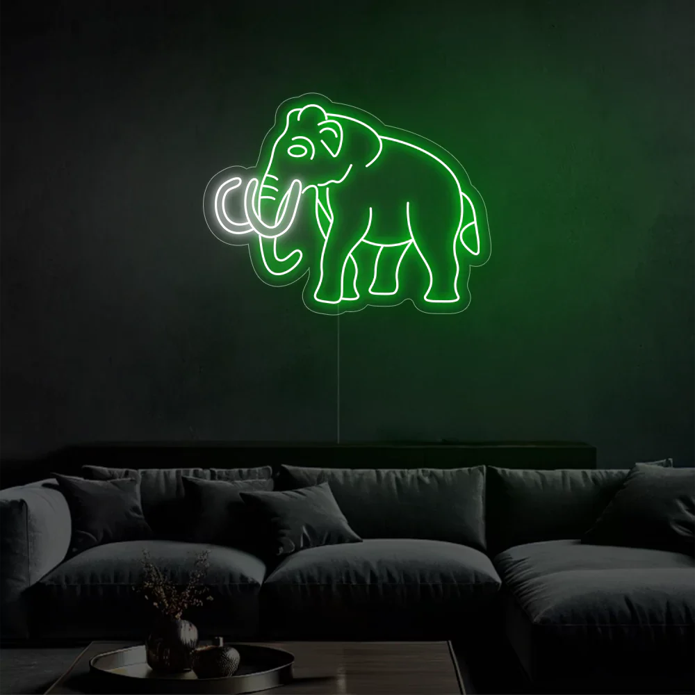 Néon LED Elephant Glow