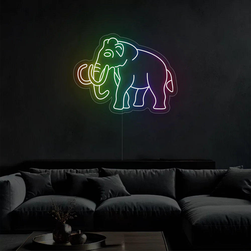 Néon LED Elephant Glow