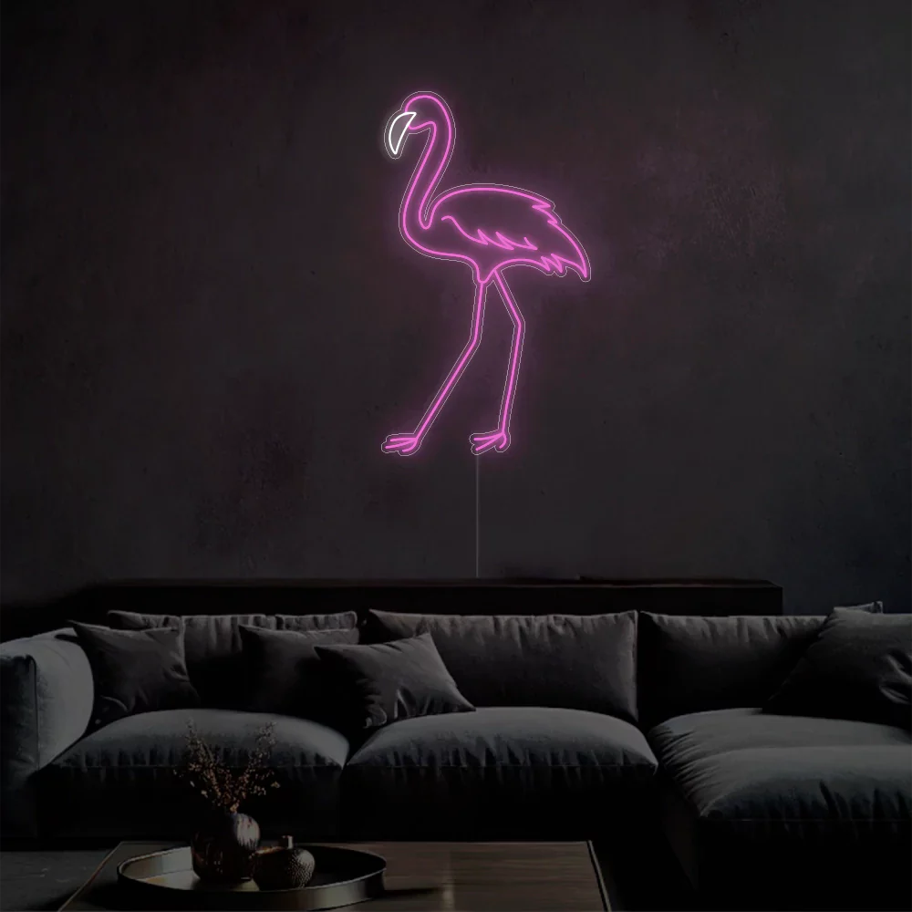 Néon LED Rose Flamingo Glow