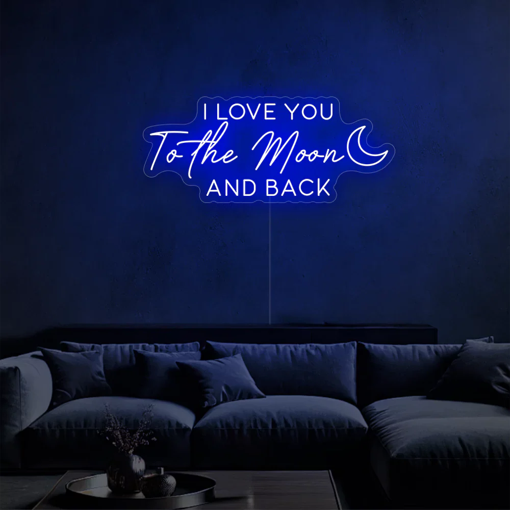 Néon LED Moon and Back Love