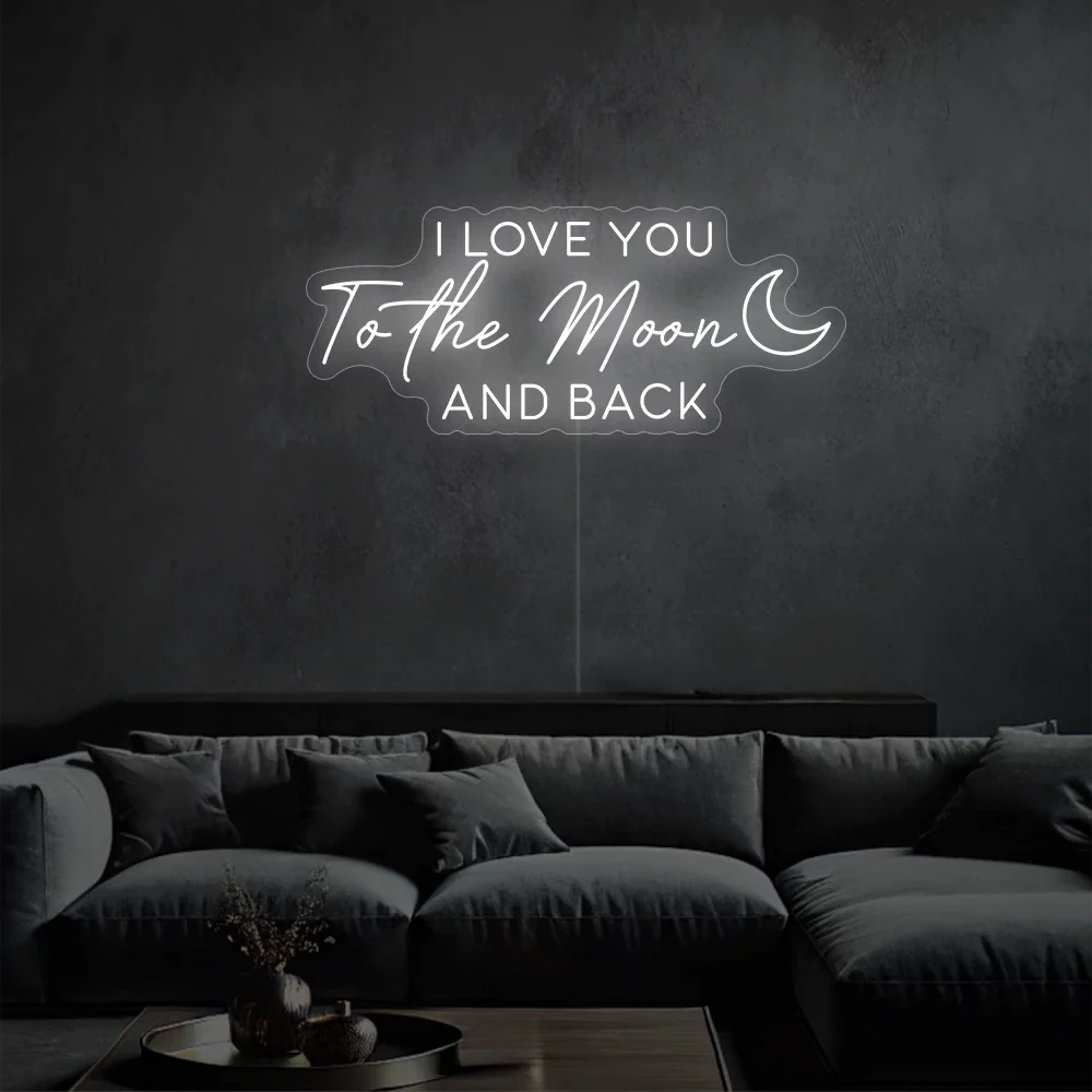 Néon LED Moon and Back Love