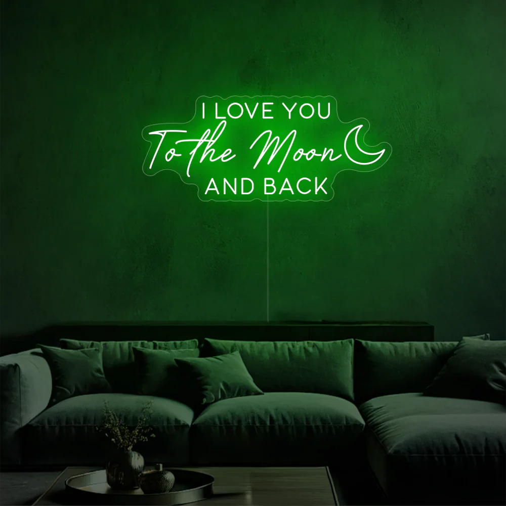 Néon LED Moon and Back Love