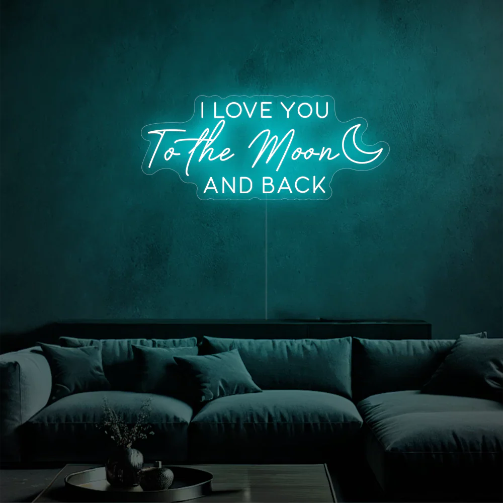 Néon LED Moon and Back Love
