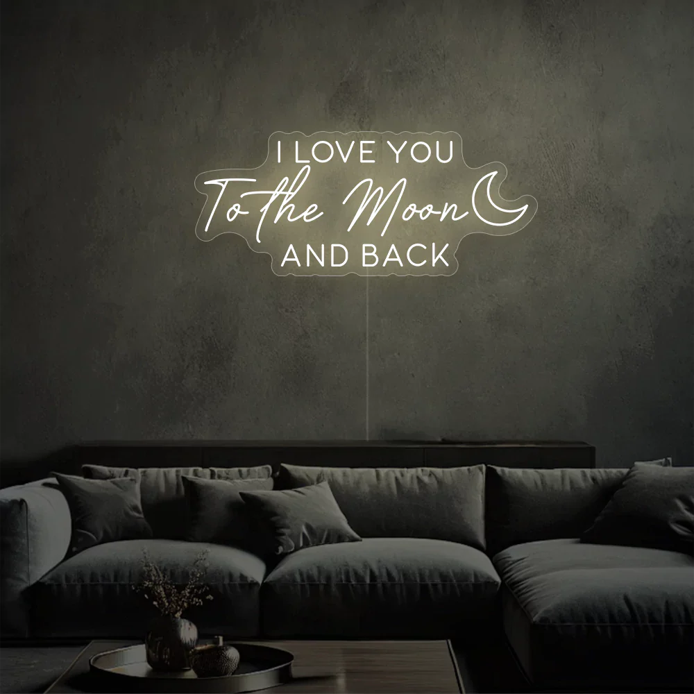 Néon LED Moon and Back Love