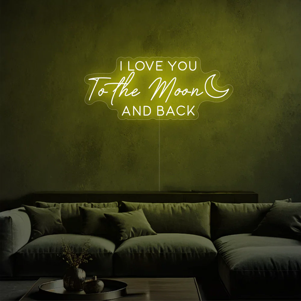 Néon LED Moon and Back Love