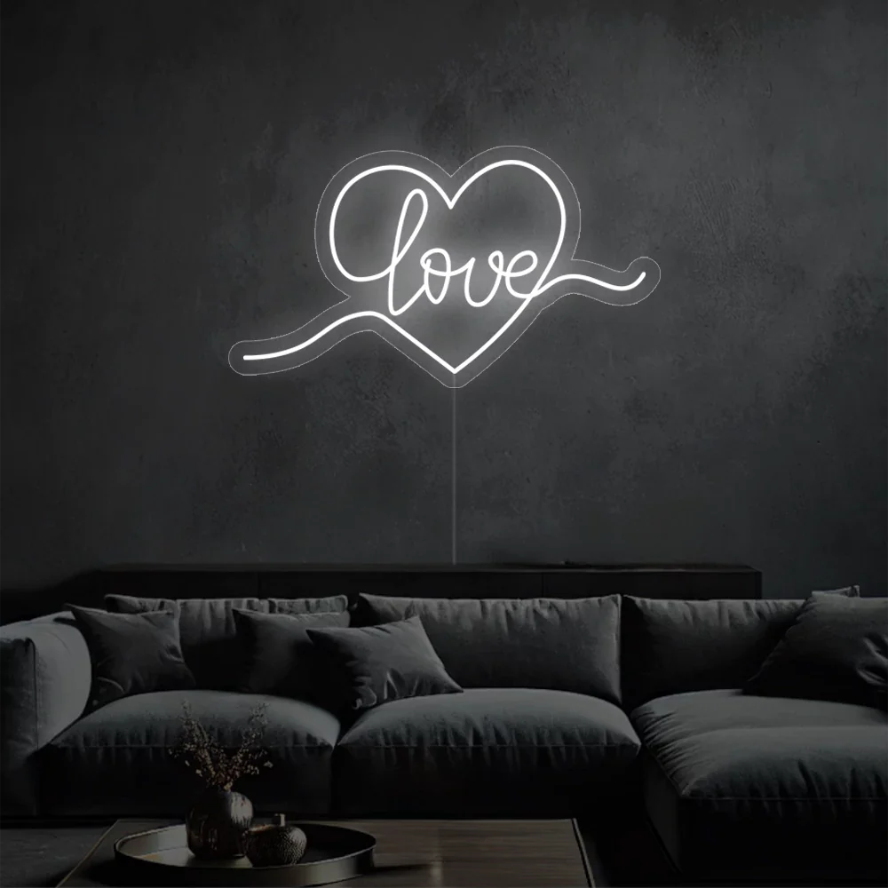 Néon LED Émotions vives dans un coeur