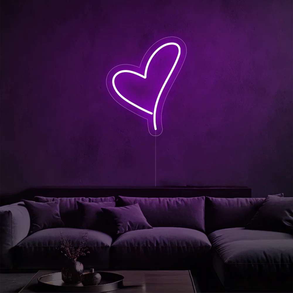 Néon Coeur Éclatant