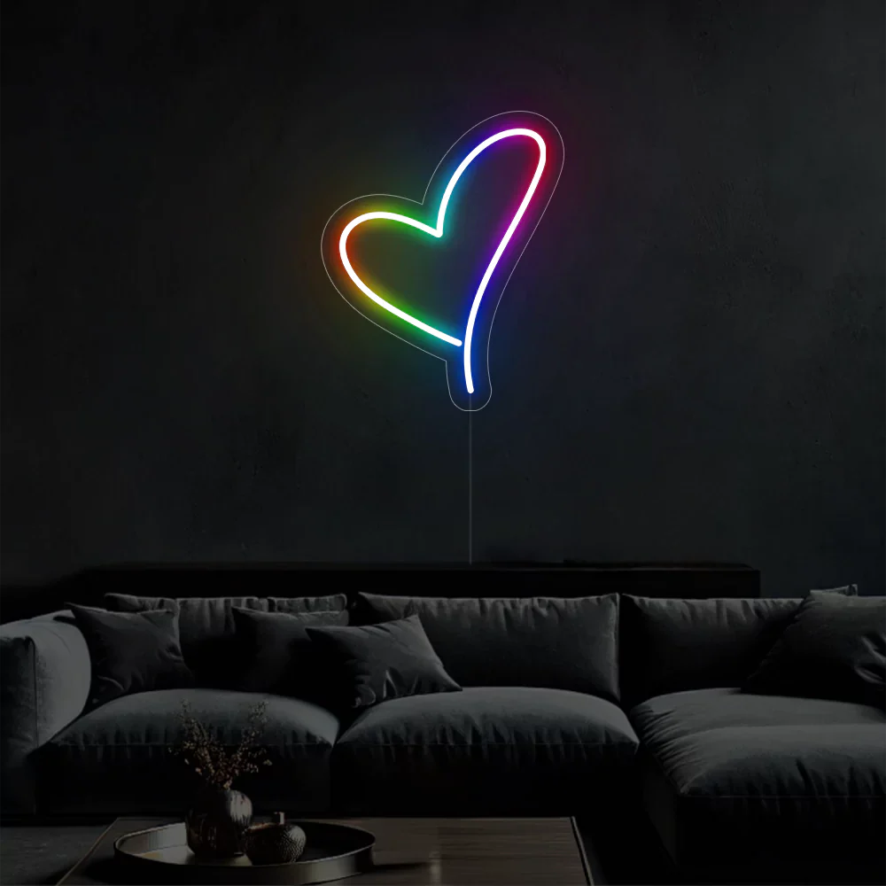 Néon Coeur Éclatant
