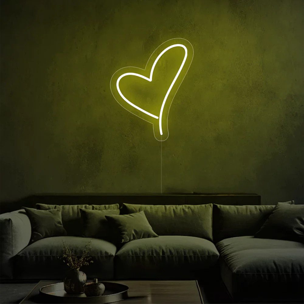 Néon Coeur Éclatant