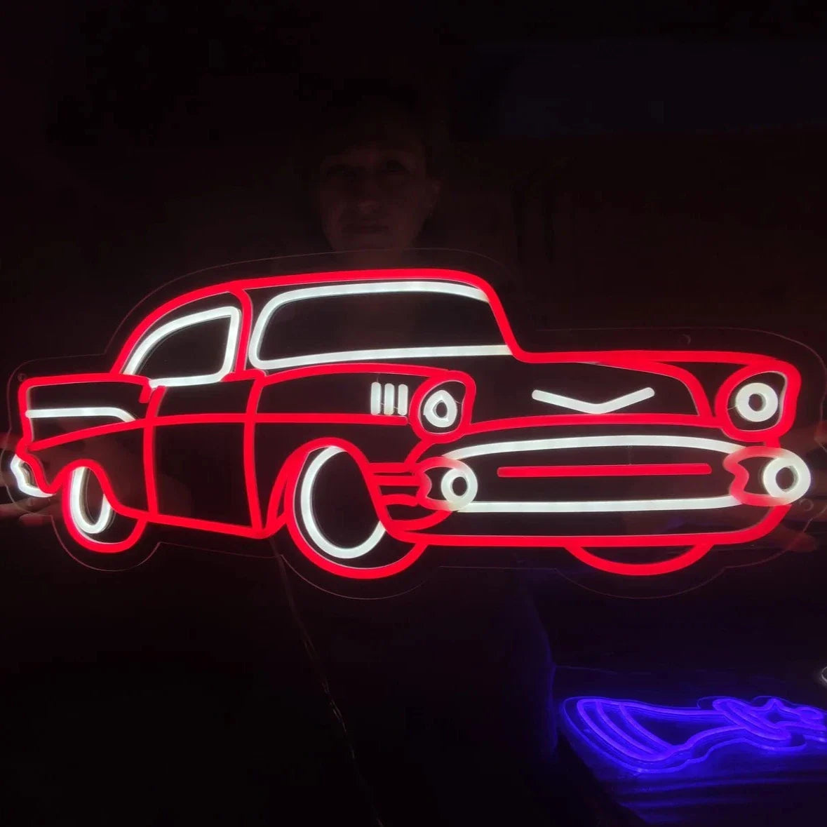 Néon + Vintage mural pour voiture LED