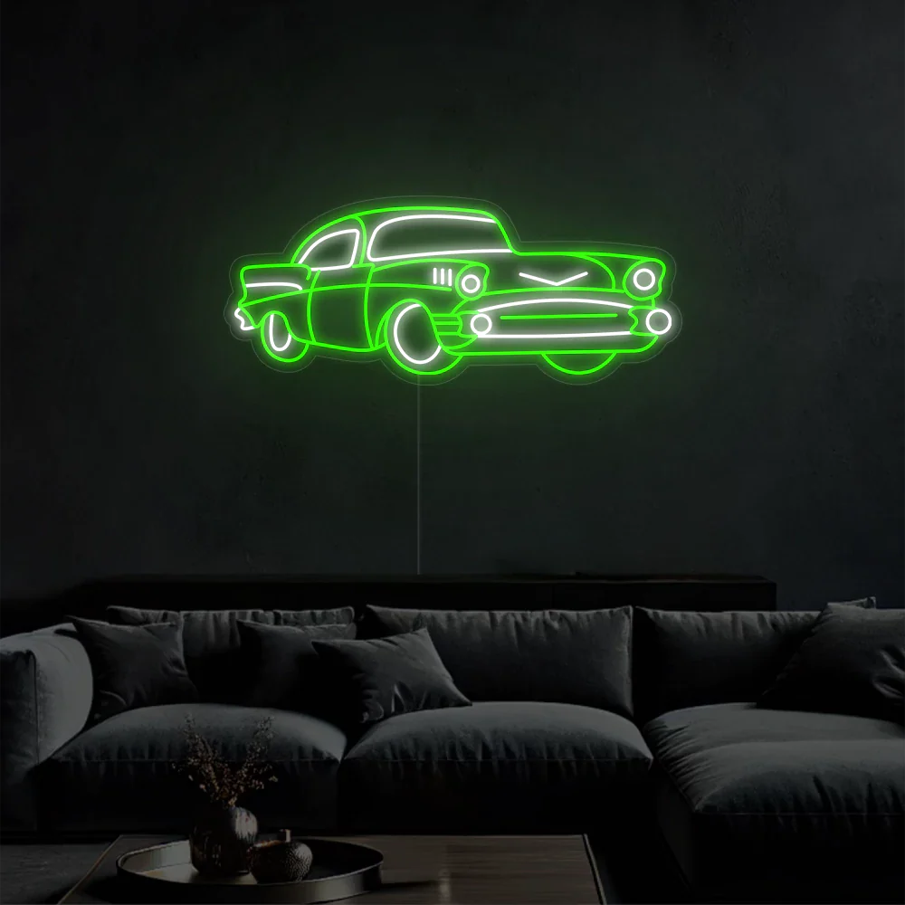 Néon + Vintage mural pour voiture LED