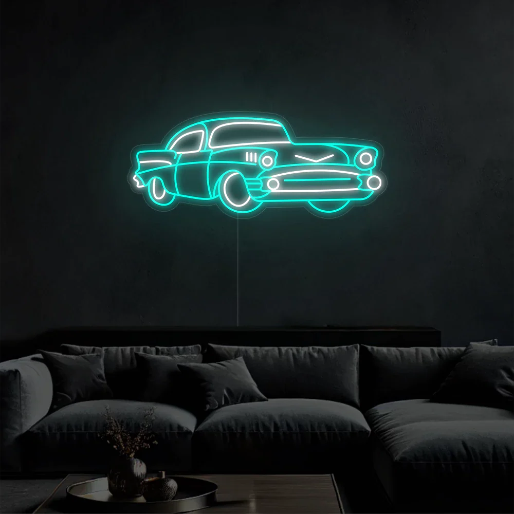 Néon + Vintage mural pour voiture LED