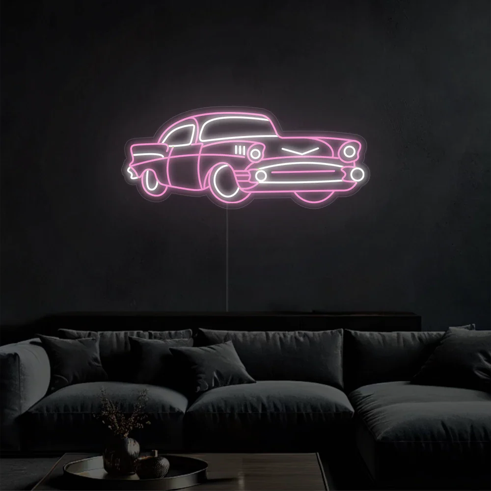 Néon + Vintage mural pour voiture LED