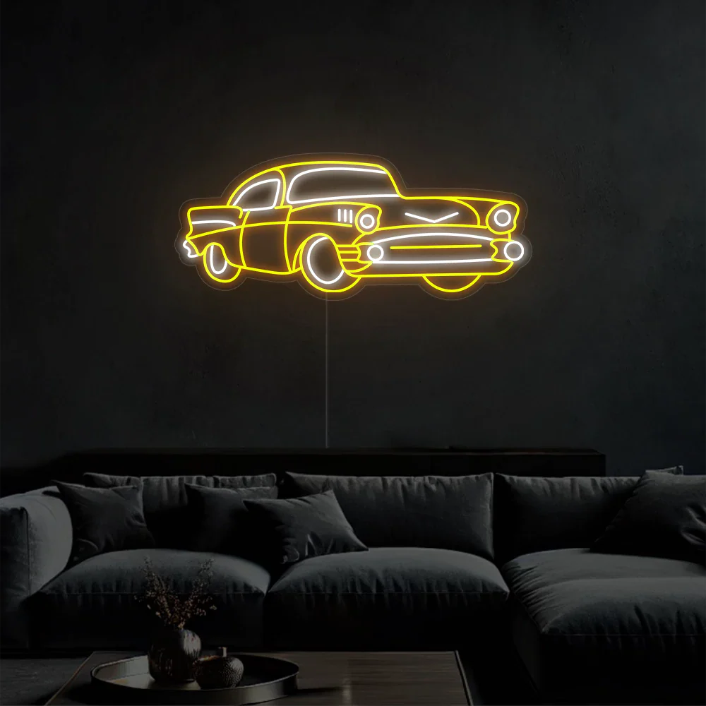 Néon + Vintage mural pour voiture LED