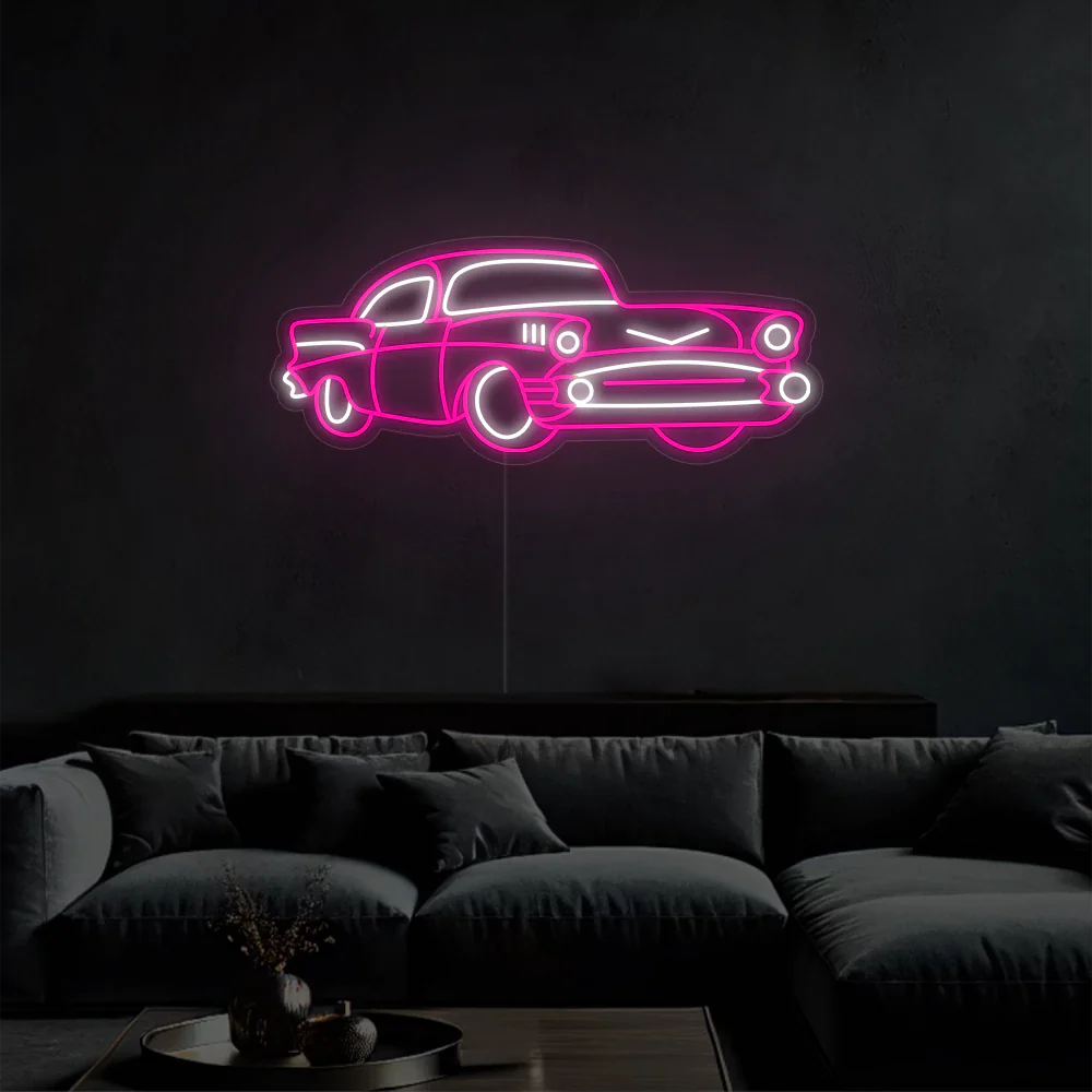 Néon + Vintage mural pour voiture LED