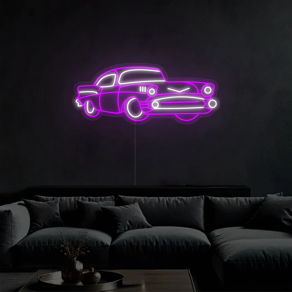 Néon + Vintage mural pour voiture LED