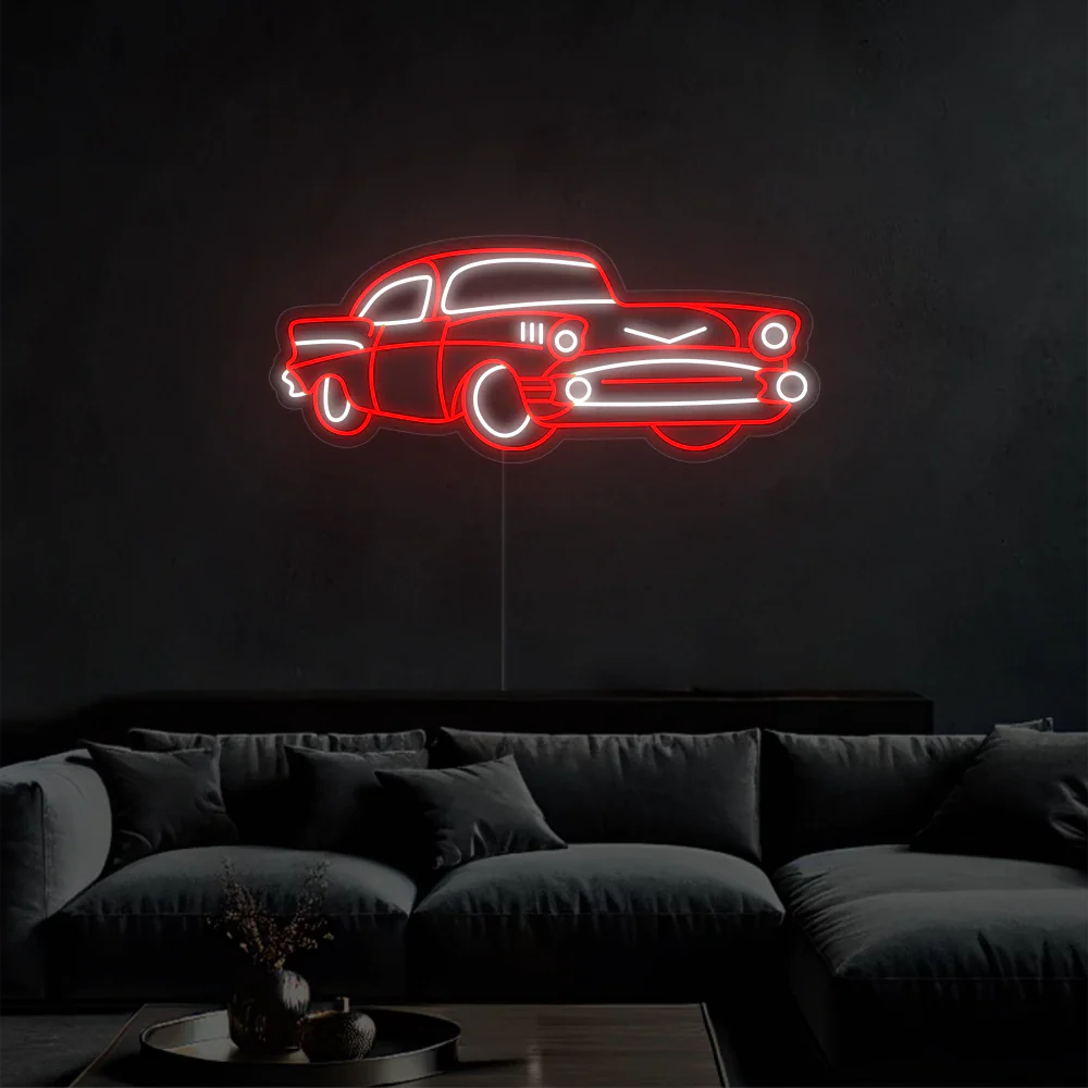 Néon + Vintage mural pour voiture LED