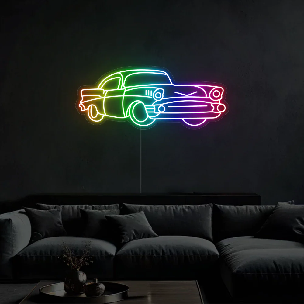 Néon + Vintage mural pour voiture LED