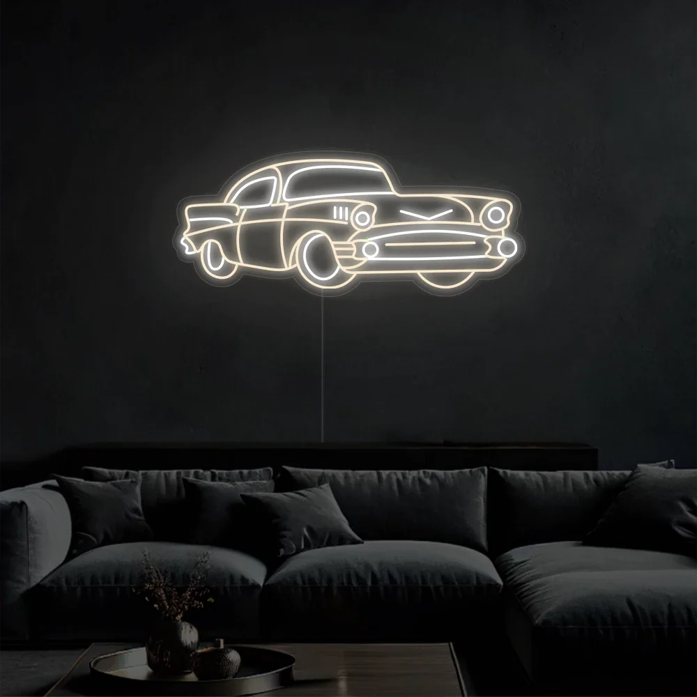 Néon + Vintage mural pour voiture LED