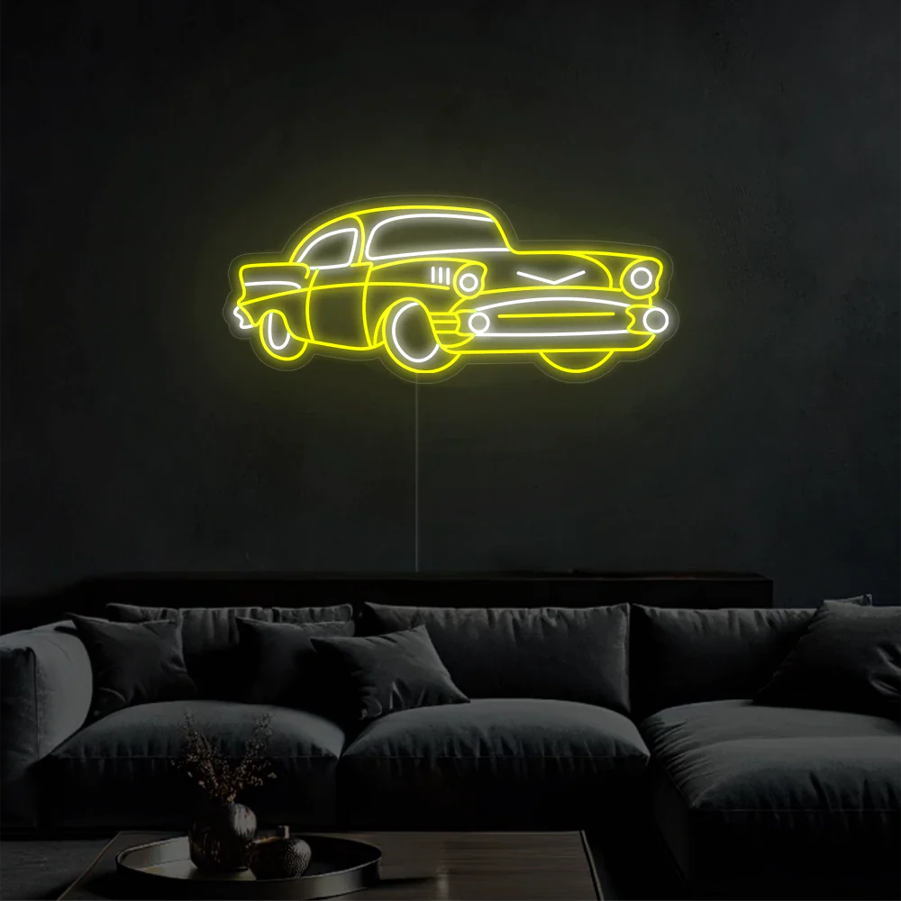 Néon + Vintage mural pour voiture LED