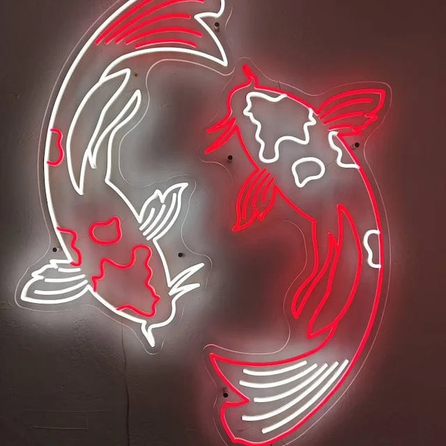 Néon LED Poisson Doré
