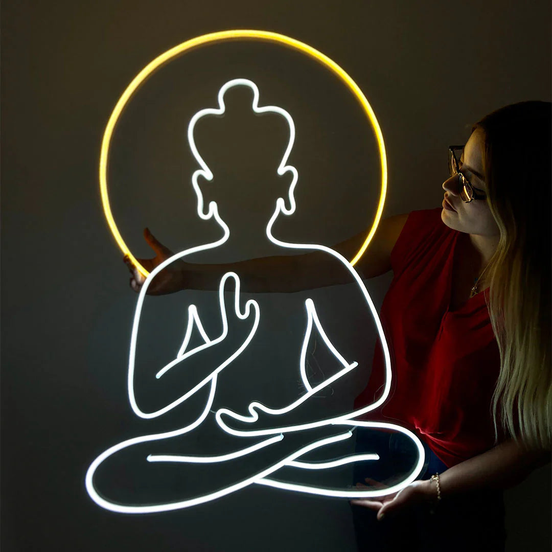 Néon Zen Méditation