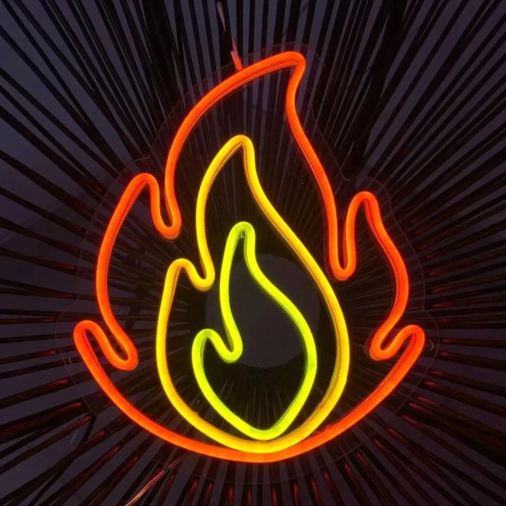 Néon lumineux flamme