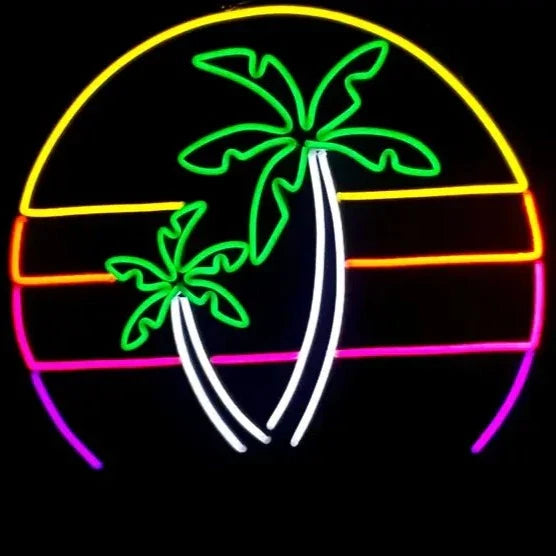 Néon luminoso Double Palmier